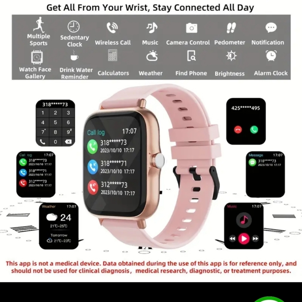 DesertCat Smart Watch - Black NEW - Picture 11 of 11